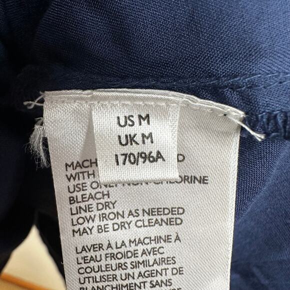 Free People My Love Mini Dress Long Sleeve Swing Pom Pom Paisley Blue Med Boho - Picture 13 of 16